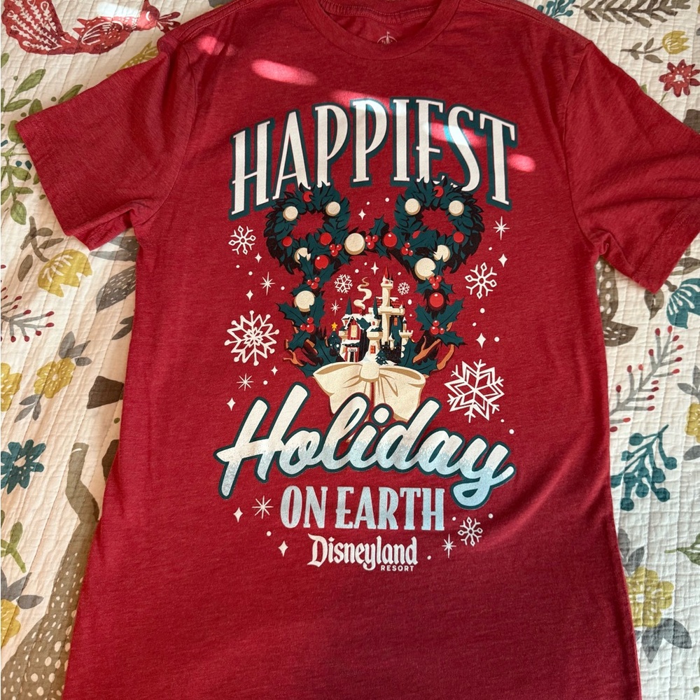 Disney Red Festive Holiday Tee